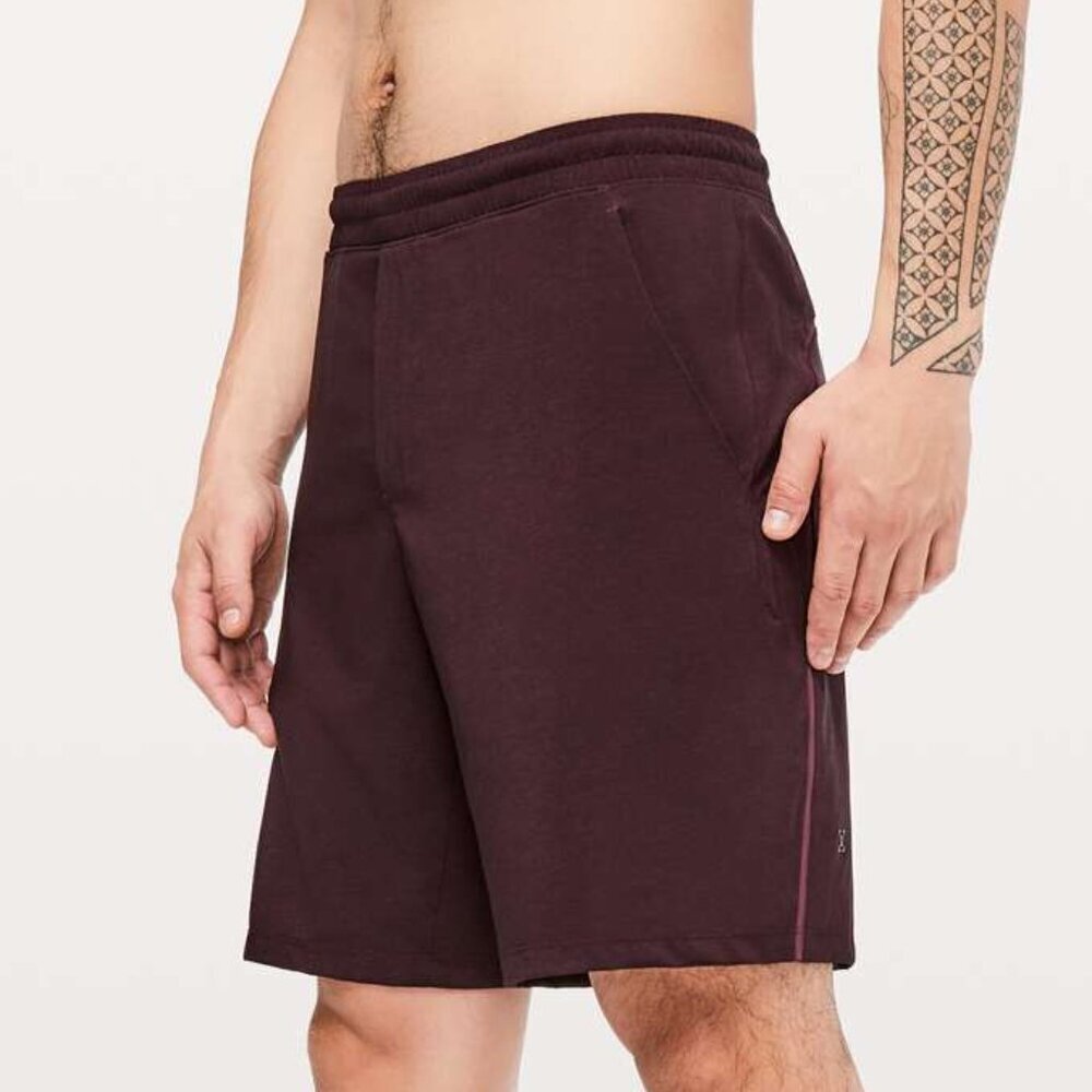 Lululemon Men's Pace Breaker Lined *9"  - L Heathered Texture Printed Dark Adobe